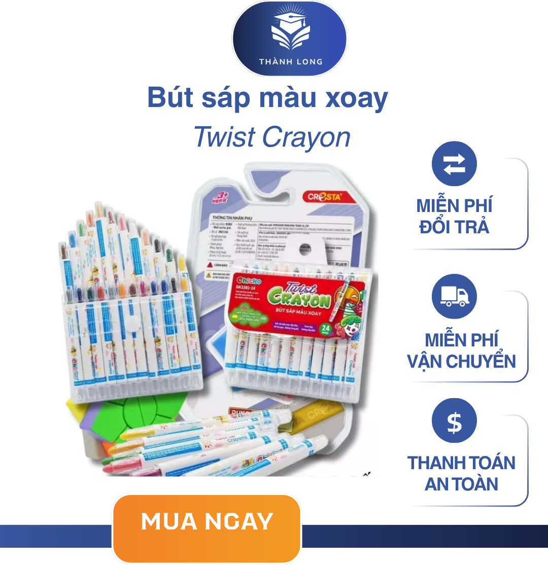 Bút sáp màu xoay Twist Crayon